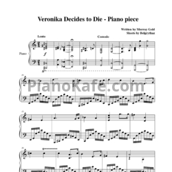 Ноты Murray Gold - Veronika decides to die (Piano piece)
