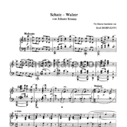 Ноты И. Штраус - 2 вальса (Аранжировка E. Dohmanyi) - предпросмотр