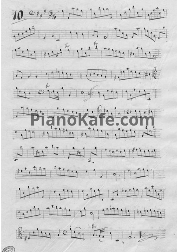 Ноты Иосиф Абако - Каприччио №10 для виолончели соло ля мажор - PianoKafe.com