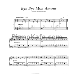 Ноты Ludovico Einaudi - Bye bye mon amour - предпросмотр