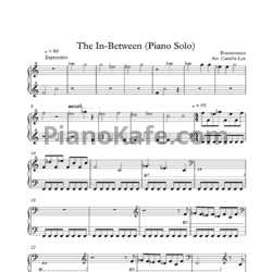 Ноты Evanescence -The In-Between (Piano solo) - предпросмотр