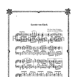 Ноты И. Брамс - Гавот для фортепиано ля мажор (Транскрипция фрагмента из оперы К.В. Глюка `Ифигения в Авлиде`) (Anh. 2) - предпросмотр
