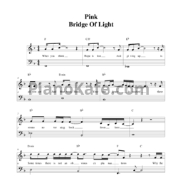 Ноты Pink - Bridge of light - предпросмотр
