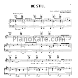 Ноты Kelly Clarkson - Be still - предпросмотр