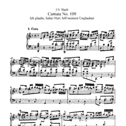 Ноты И. Бах - Кантата №109 "Ich glaube, lieber herr, hilf meinem unglauben" (BWV 109) - предпросмотр