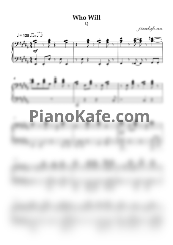 Ноты Q - Who will - PianoKafe.com