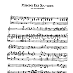 Ноты Richard Clayderman - Melodie des souvenirs - предпросмотр