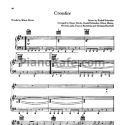 Ноты Scorpions - Crossfire - предпросмотр