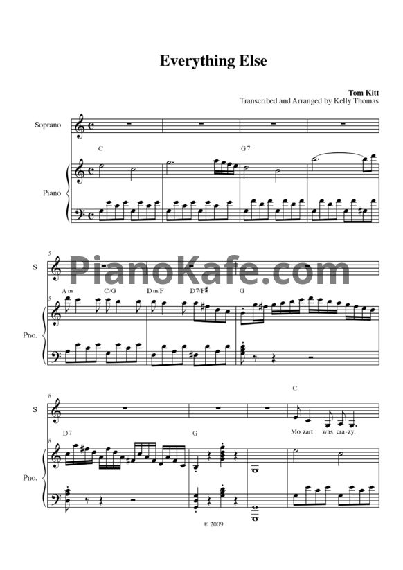 Ноты Natalie - Everything else - PianoKafe.com