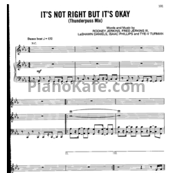 Ноты Whitney Houston - It's not right but it's okay (Thunderpuss mix) - предпросмотр