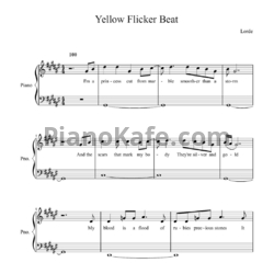 Ноты Lorde - Yellow flicker beat