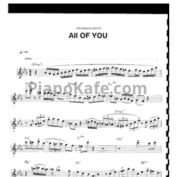 Ноты Red Garland - All of you (Piano solo) - предпросмотр