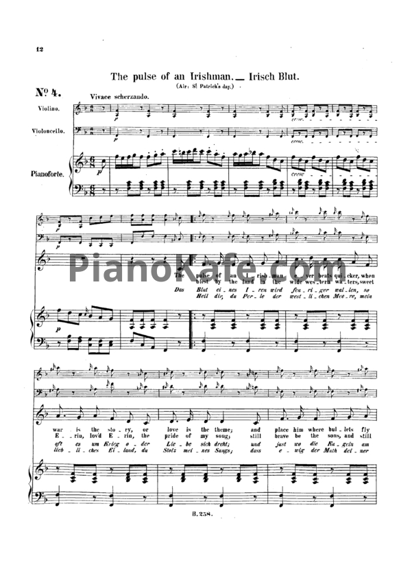 Ноты Л. В. Бетховен - "The elfin fairles"  № 1 из сборника: "12 Ирландских песен (12 Irish songs): № 1 (WOO 154/ 1) - PianoKafe.com