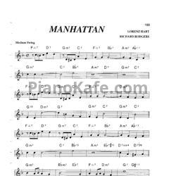 Ноты Lorenz Hart, Richard Rodgers - Manhattan - предпросмотр