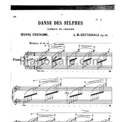 Ноты Луи Моро Готшалк - Danse des sylphes (Op. 86) - предпросмотр