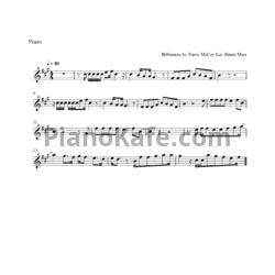 Ноты Travie McCoy feat. Bruno Mars - Billionaire - предпросмотр