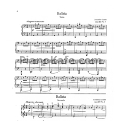 Ноты Корнелиус Гурлитт - Ballata для фортепиано в 6 рук (Op. 192, №4) - предпросмотр