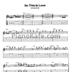 Ноты George Benson - So this is love (Guitar tabs) - предпросмотр