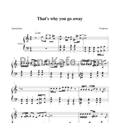 Ноты Michael Learns to Rock - That's why you go away