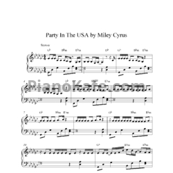 Ноты Miley Cyrus - Party in the USA - предпросмотр