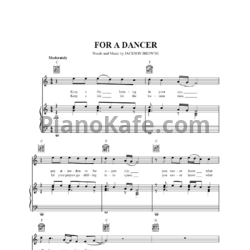 Ноты Jackson Browne - For a dancer - предпросмотр