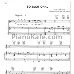 Ноты Christina Aguilera - So emotional - предпросмотр