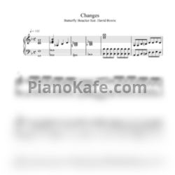 Ноты Butterfly Boucher feat. David Bowie - Changes - предпросмотр