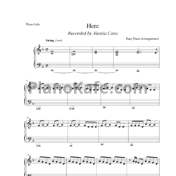 Ноты Alessia Cara - Here - предпросмотр