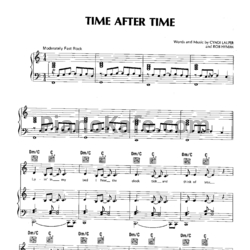 Ноты Cyndi Lauper - Time after time
