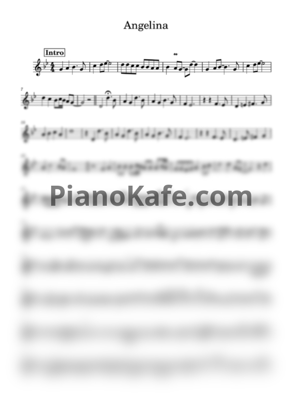 Ноты Angelina - PianoKafe.com