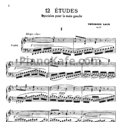 Ноты Т. Лак - Специальные этюды для левой руки (Соч. 75)