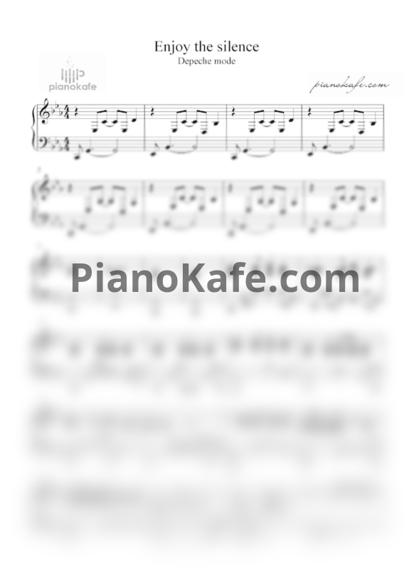 Ноты Depeche Mode - Enjoy the silence (Аккомпанемент) - PianoKafe.com