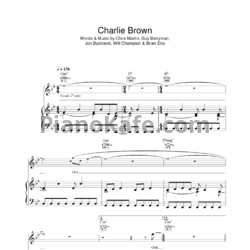 Ноты Coldplay - Charlie Brown - предпросмотр