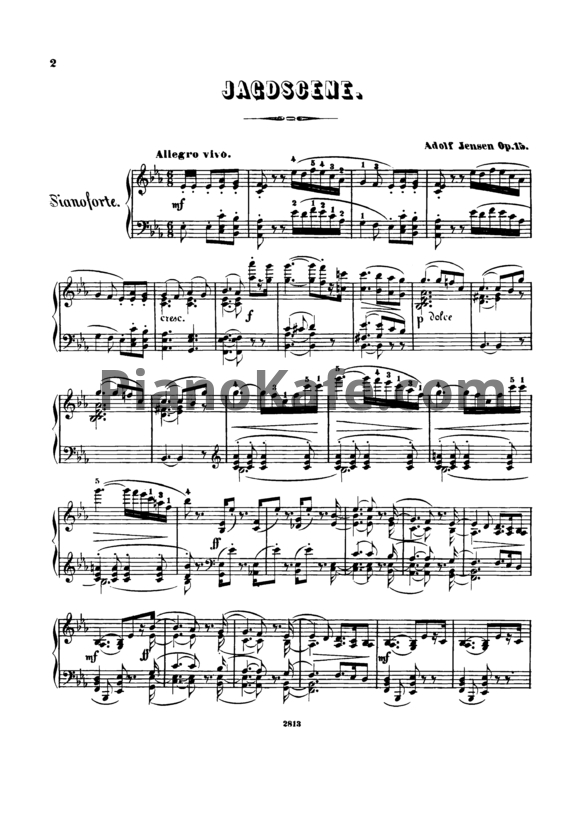Ноты А. Йенсен - Охотничья сценка (Op. 15) - PianoKafe.com