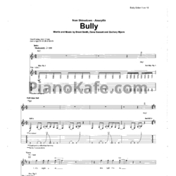 Ноты Shinedown - Bully - предпросмотр