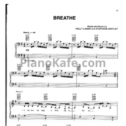 Ноты Faith Hill - Breathe - предпросмотр