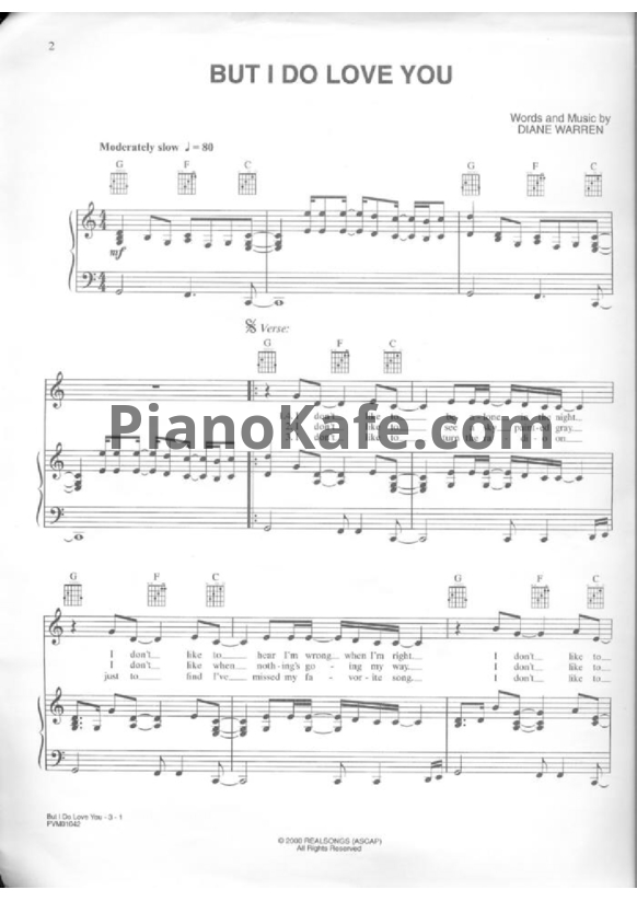 Ноты LeAnn Rimes - But I do love you - PianoKafe.com
