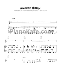 Ноты Anastacia - Seasons change - предпросмотр