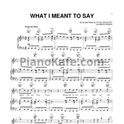 Ноты Daughtry - What I meant to say - предпросмотр