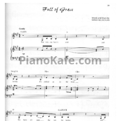 Ноты Sarah McLachlan - Full of grace - предпросмотр
