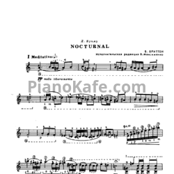 Ноты Б. Бриттен - Ноктюрн - предпросмотр