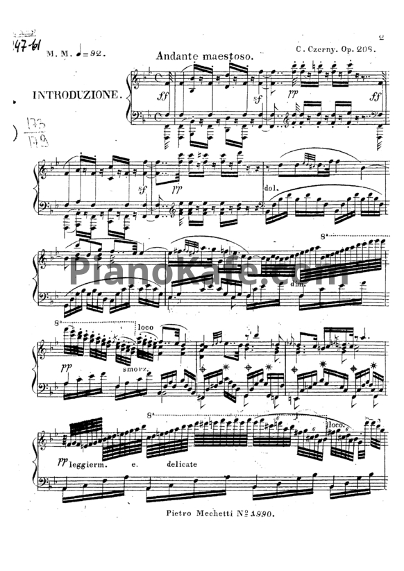 Ноты Карл Черни - Интродукция и вариации на тему '"La Muette de Portici", Op. 208 - PianoKafe.com