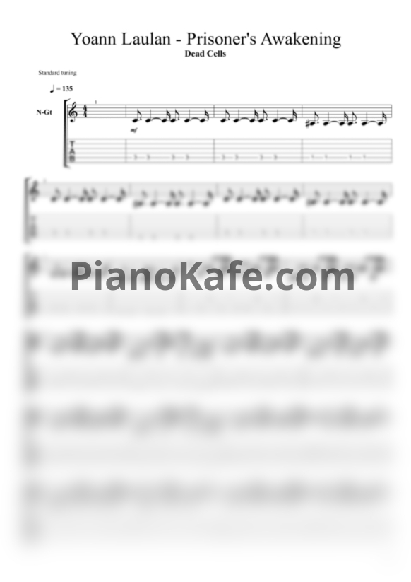 Ноты Yoann Laulan - Prisoner's awakening - PianoKafe.com