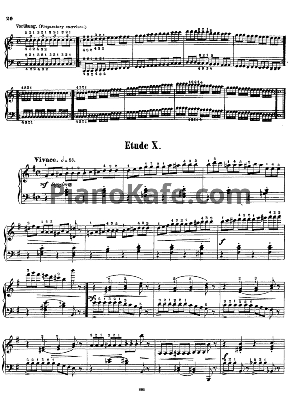 Ноты Альберт Лешгорн - Этюд (Соч. 169, №10) - PianoKafe.com