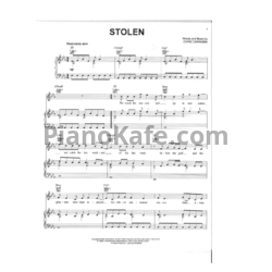 Ноты Dashboard Confessional - Stolen