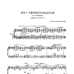 Ноты Франсис Пуленк - Импровизация No15 на тему "Hommage" Эдит Пиаф - предпросмотр