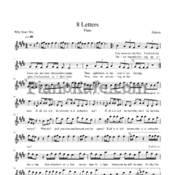 Ноты Why Don't We - 8 letters (Флейта)