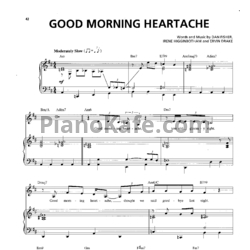 Ноты Billie Holiday - Good morning heartache - предпросмотр