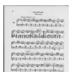 Ноты Фридрих Бургмюллер - Этюд Inquietude (Bestlessness) (Op. 100, №18) - предпросмотр