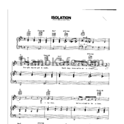 Ноты John Lennon - Isolation - предпросмотр